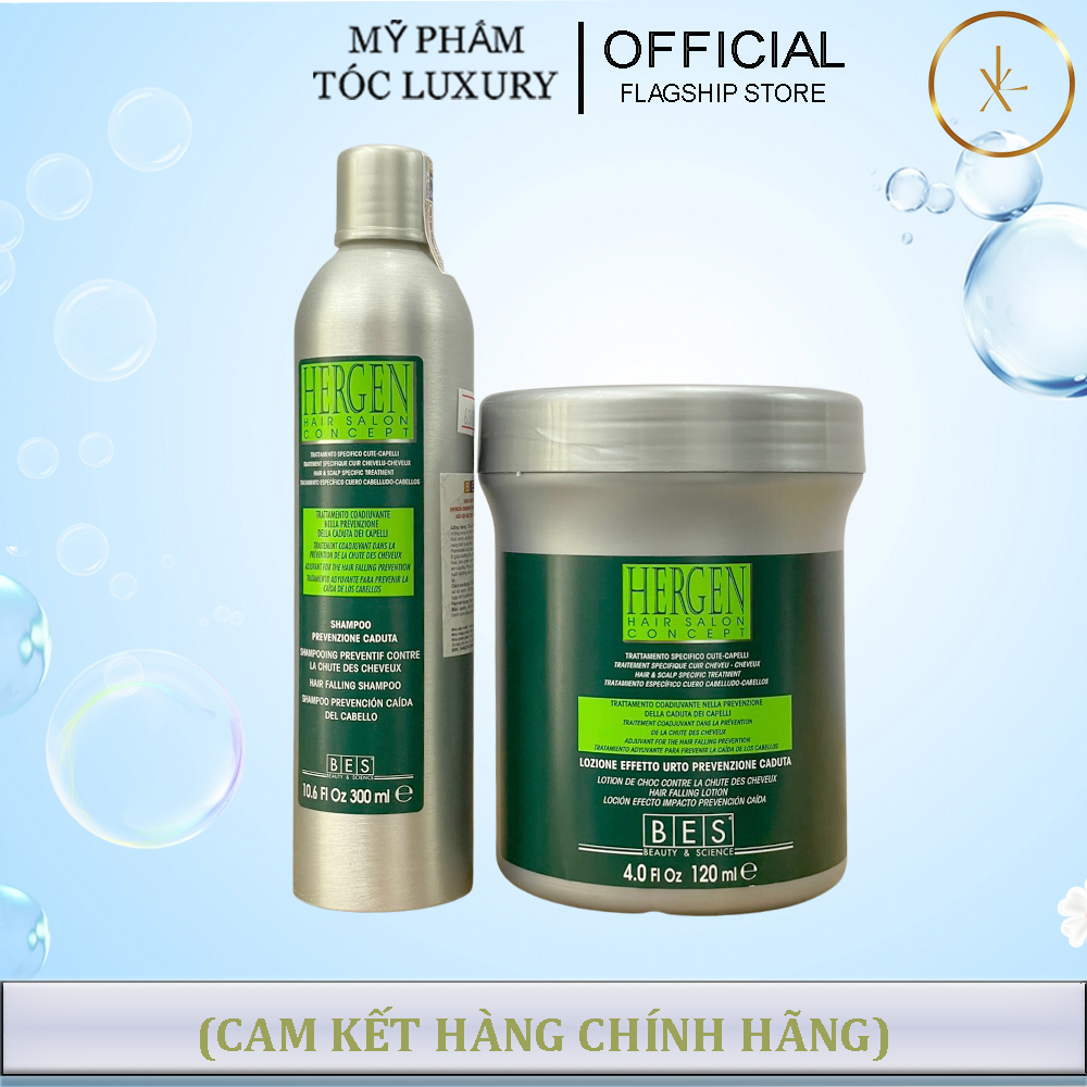 DẦU GỘI VÀ HUYẾT THANH CHỐNG RỤNG KÍCH THÍCH MỌC TÓC BES HERGEN 12 ống *10ml