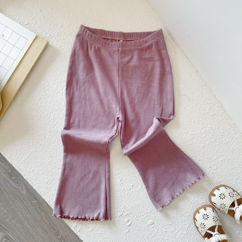 Quần legging ống loe dài, chất liệu cotton thoáng mát, mềm mịn cho bé, Minium thiết kế QD1650