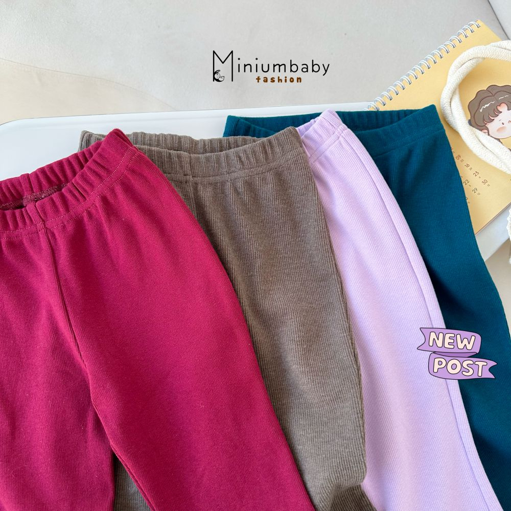 Quần dài ống loe cho bé gái chất liệu cotton co dãn, mềm min trendy , miniumbabyfashion QD1650