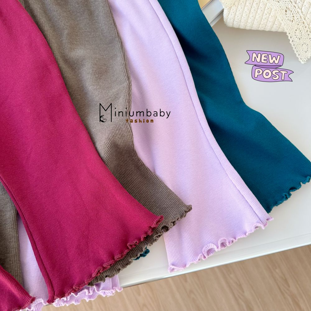 Quần dài ống loe cho bé gái chất liệu cotton co dãn, mềm min trendy , miniumbabyfashion QD1650