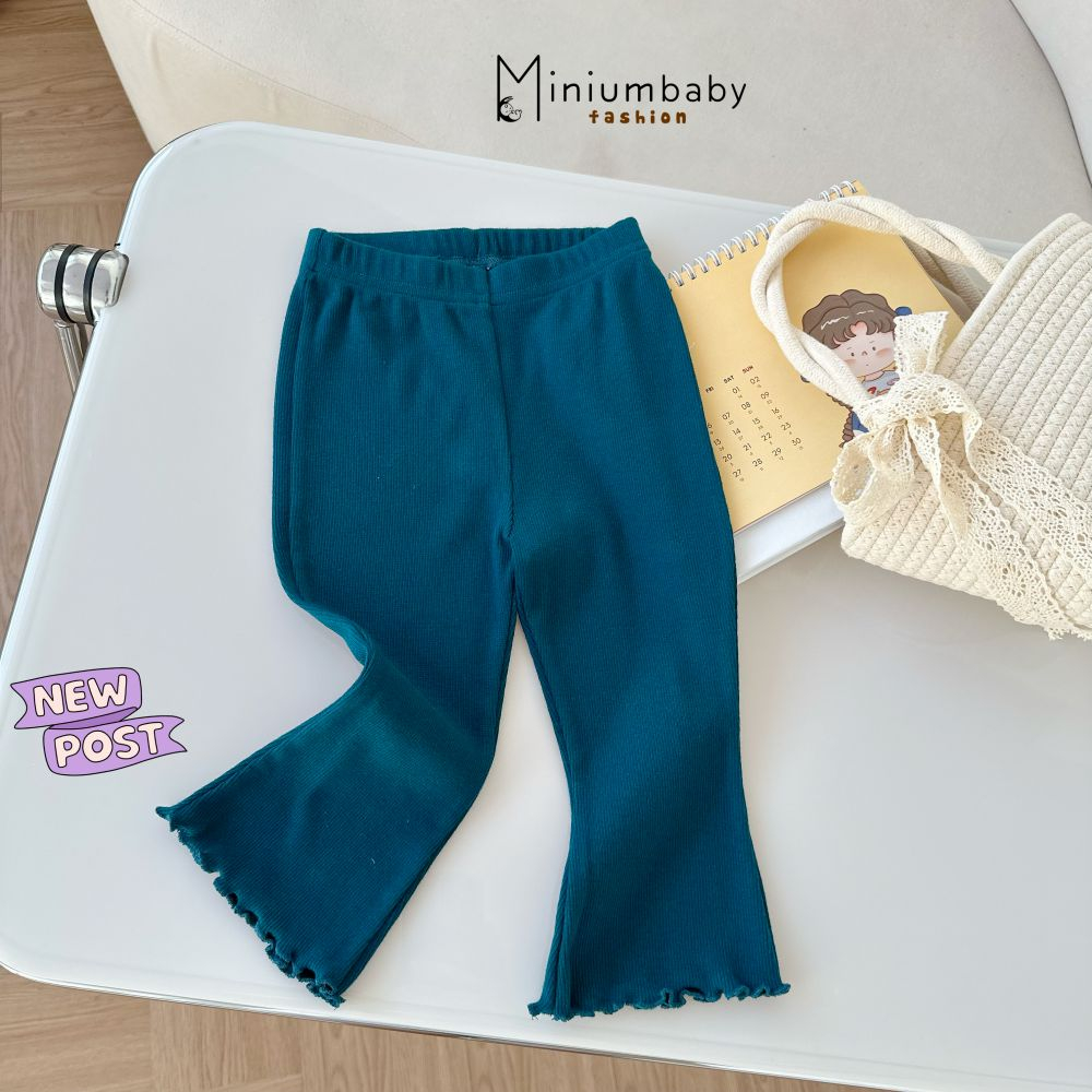 Quần dài ống loe cho bé gái chất liệu cotton co dãn, mềm min trendy , miniumbabyfashion QD1650