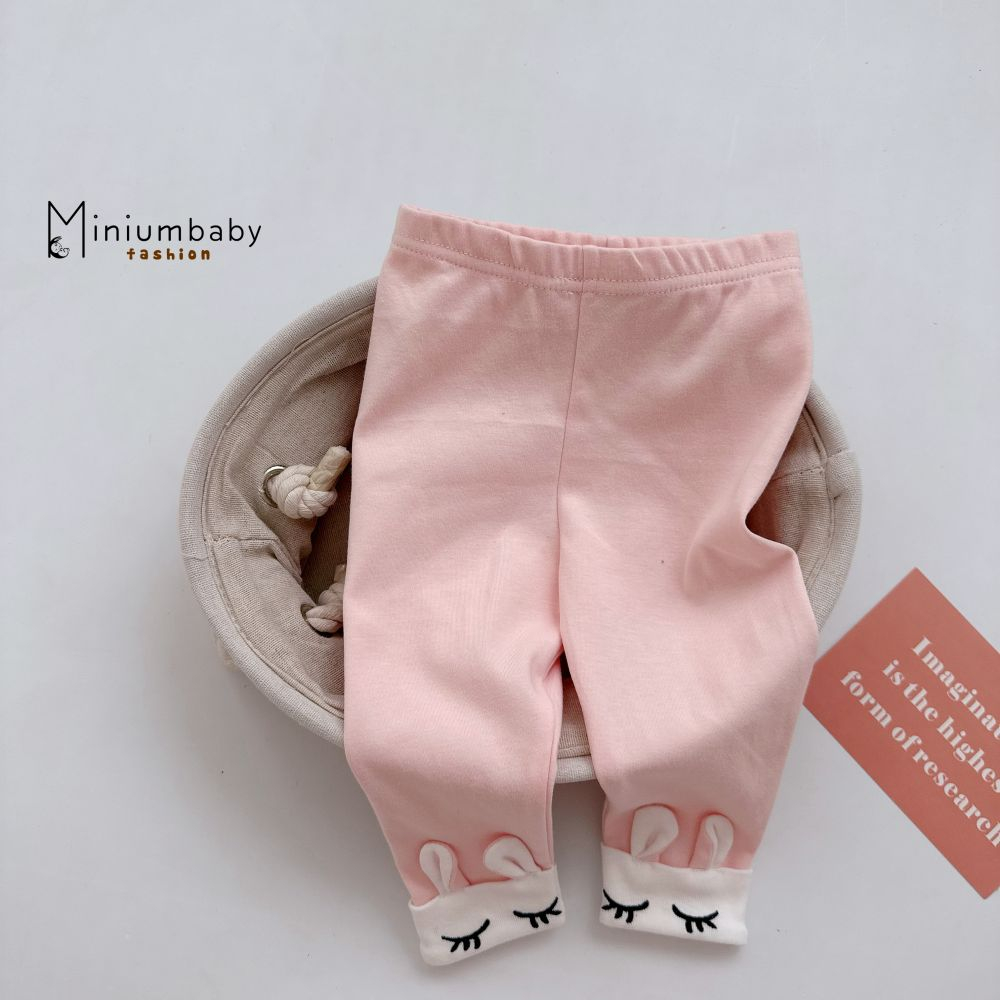 Quần dài thỏ đáng yêu điệu đà chp bé gái, chất liệu 100% cotton, miniumbabyfashion QD1636