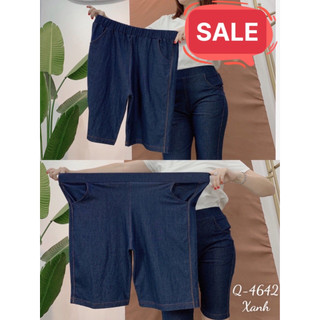 SALE-99.Quần thun ngố biker BIGSIZE Jean 4642
