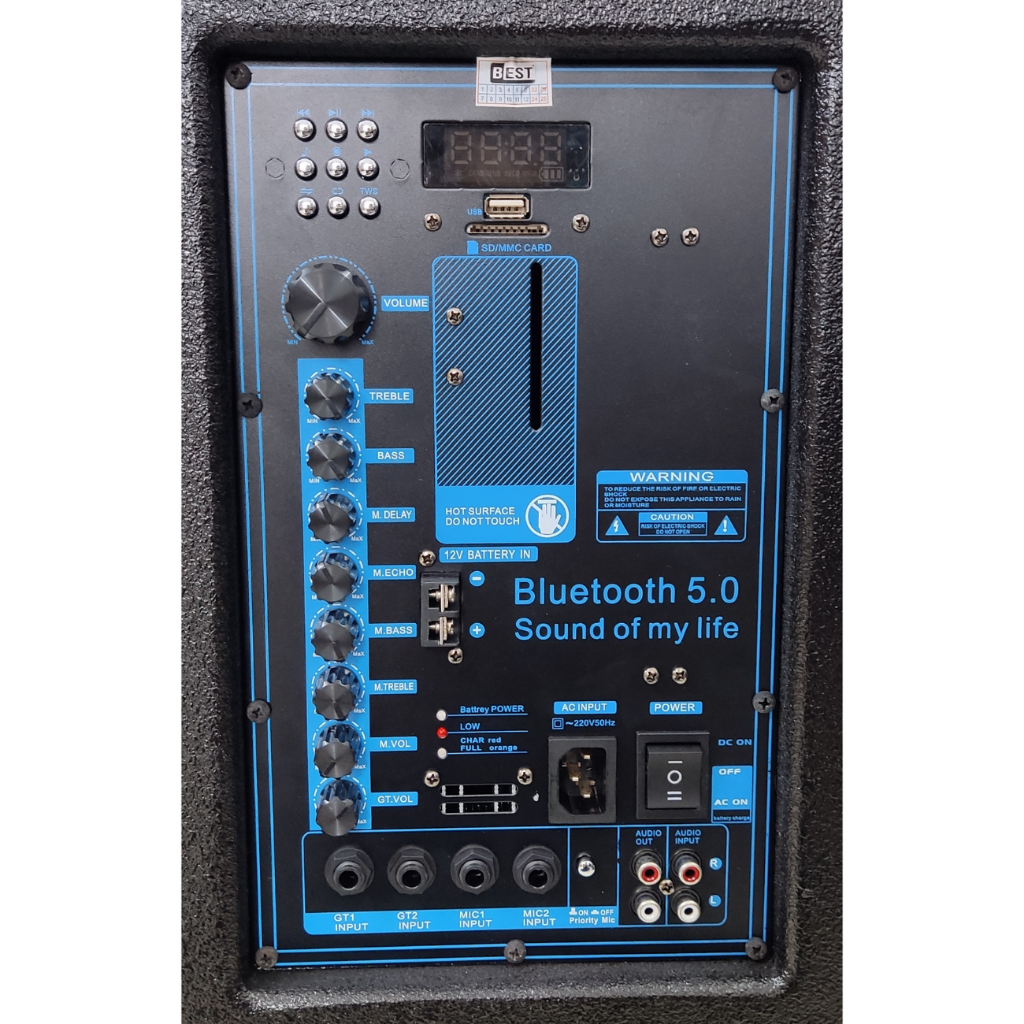 Loa kéo Best 6910 | Bass 5 Tấc ,Kèm 2 Micro