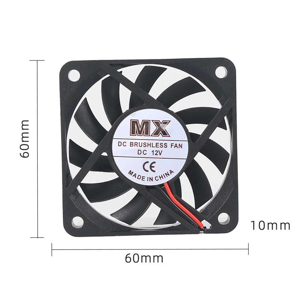 Quạt tản nhiệt MX 12v 4x4, 6x6, 8x8, 12x12CM, làm mát thủy sinh đầy đủ kích thước