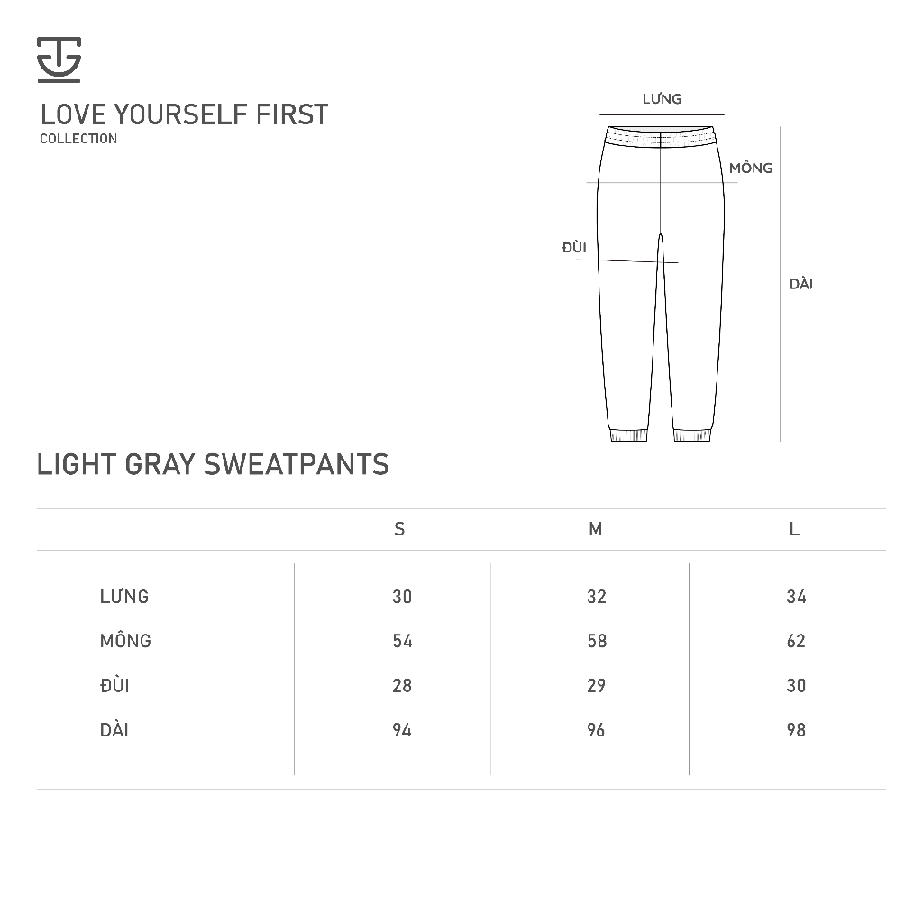 Quần Xám Nỉ Bông Cao Cấp - THUNN ORIGINAL Light Gray Sweatpants