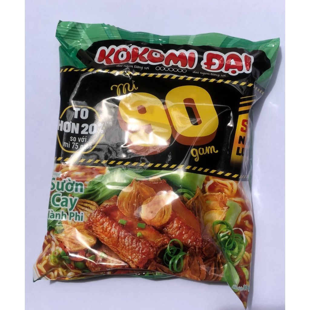 1 Gói mì Kokomi Đại hương vị Sườn Cay Hành Phi 90g/113g