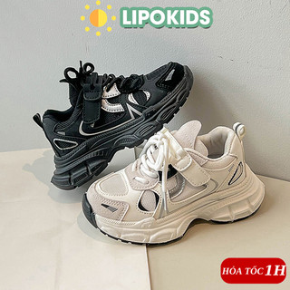Giày thể thao bé trai/ bé gái siêu nhẹ size 26-37, Giày trẻ em đi học quai dán đế mềm GB171