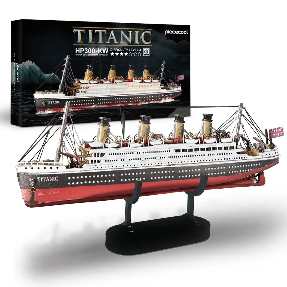 Đồ Chơi Lắp Ráp Mô Hình 3D Bằng Kim Loại Piececool Tàu Titanic  HP300-KW