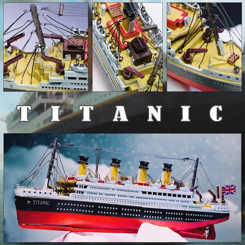 Đồ Chơi Lắp Ráp Mô Hình 3D Bằng Kim Loại Piececool Tàu Titanic  HP300-KW