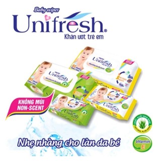 Khăn Ướt Unifresh Không Mùi Vitamin E 80 Miếng