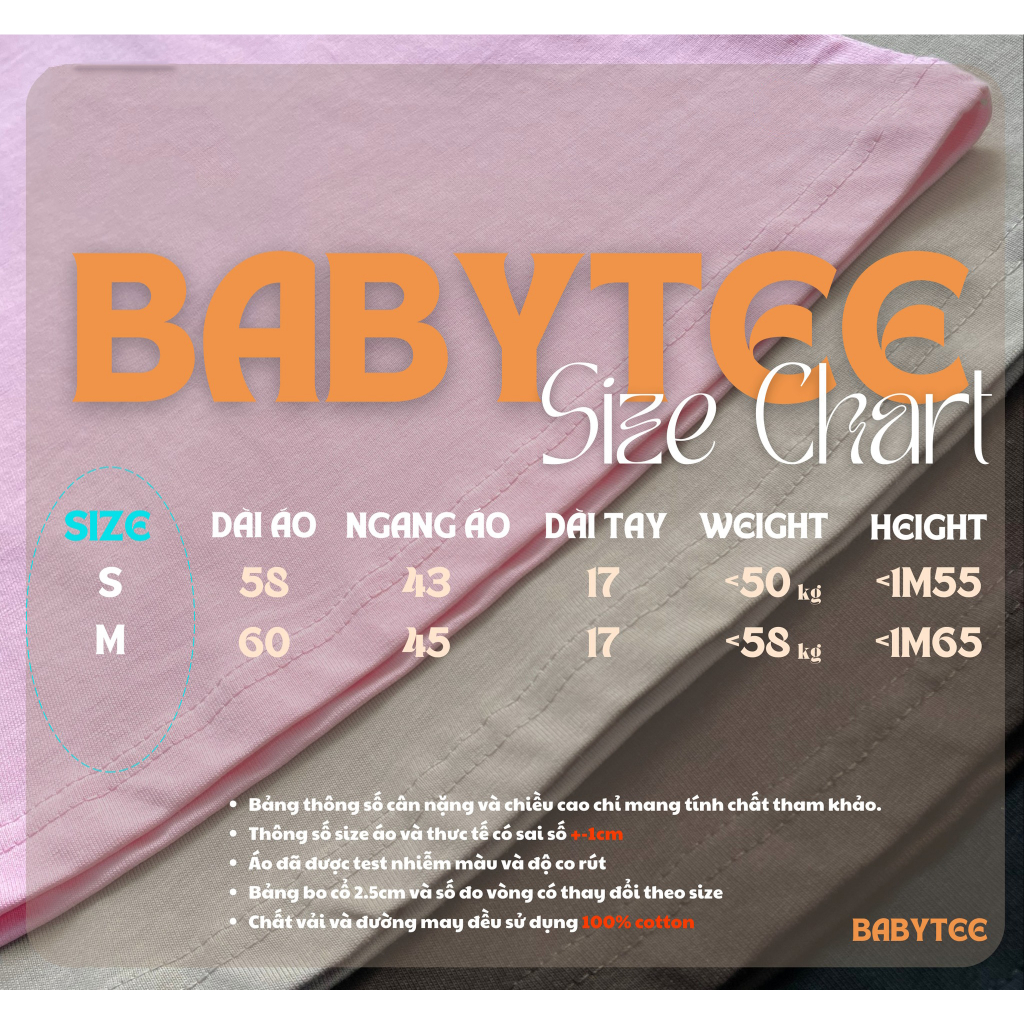 Áo thun baby tee trơn cotton 100% dày đẹp