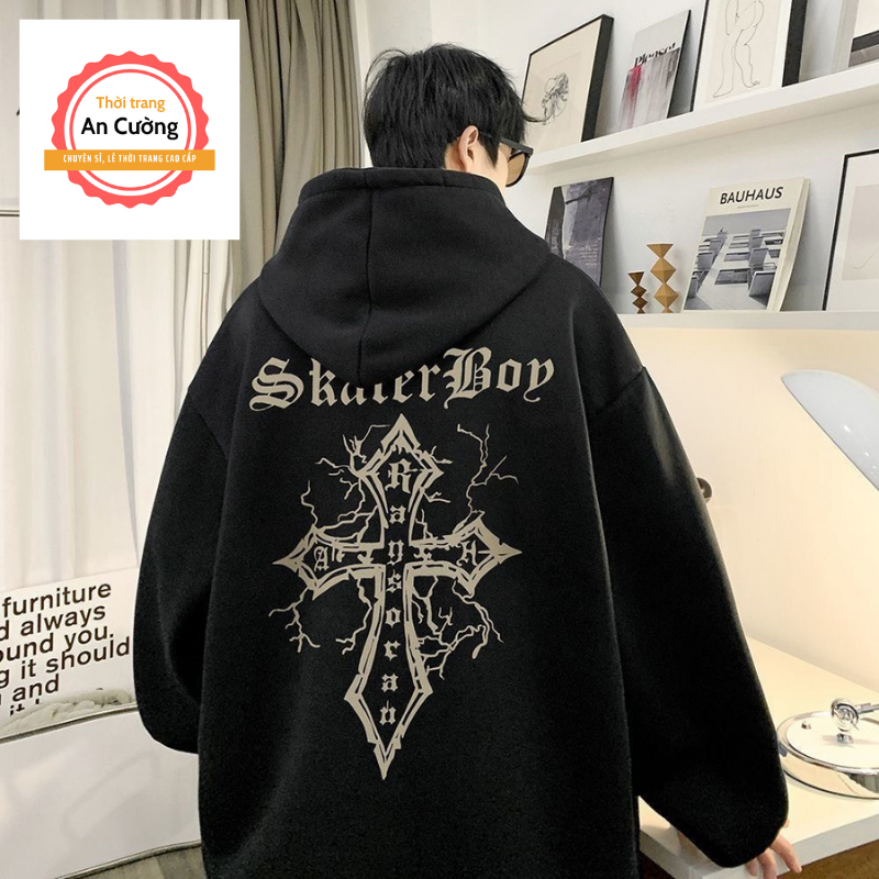 Áo khoác hoodie, áo hoodie nam nữ chất nỉ dày form rộng có mũ giá rẻ HOODIE46 - Thời trang An Cường