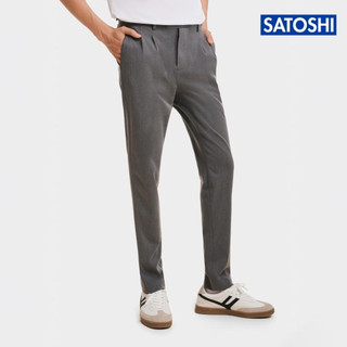 Quần Tây nam Satoshi SAQT19 khoá đai lưng bên hông màu Xám/ Be/ Đen chất cotton co giãn