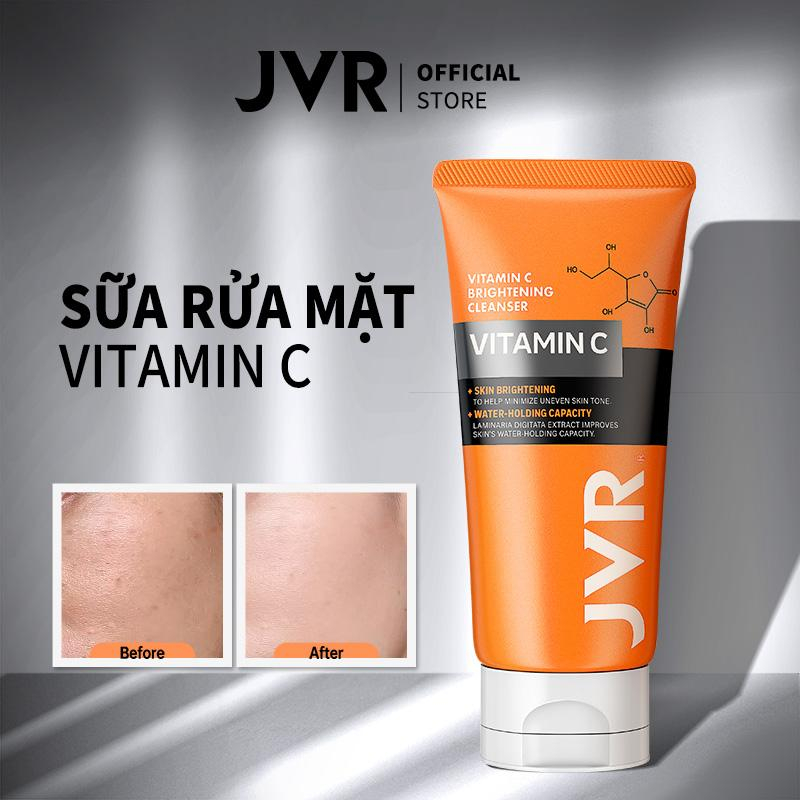 Sữa rửa mặt sáng da Vitamin C JVR dành cho nam giúp da trắng sáng loại bỏ bụn bẩn dung tích 100g