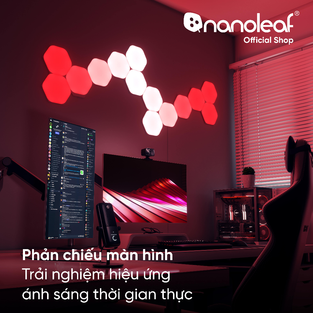 Đèn LED RGB lắp ghép thông minh Nanoleaf Shapes Lục Giác 12 ô đèn
