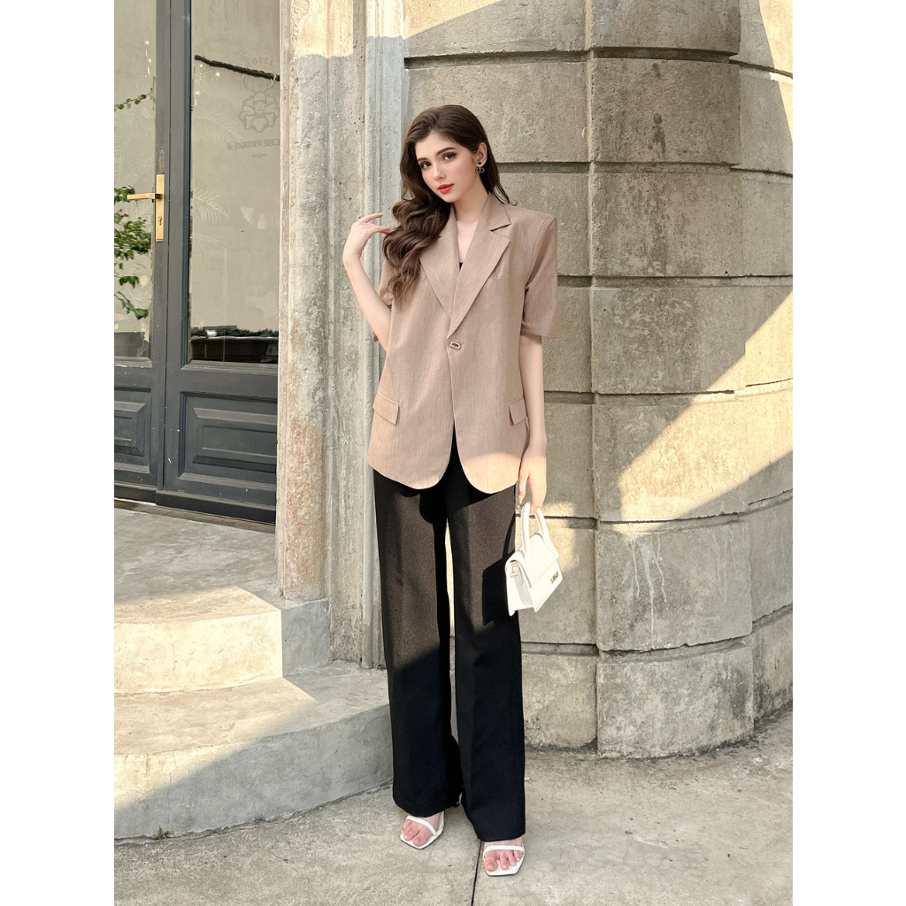 Áo blazer tay ngắn nút kiểu , Peace House Clothing