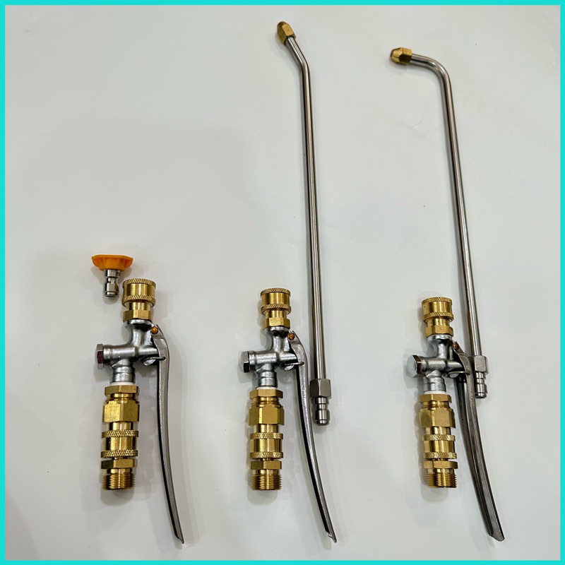 Tay Bóp Xịt Rửa, Vệ Sinh Máy Lạnh Bằng Inox Đầu Nối Nhanh 1/4 Hàng Loại Tốt