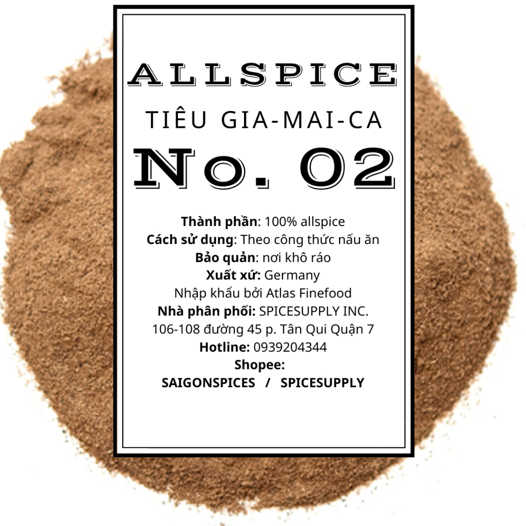 500g Allspice Ground - Bột tiêu Jamaica SPICESUPPLY Việt Nam HŨ