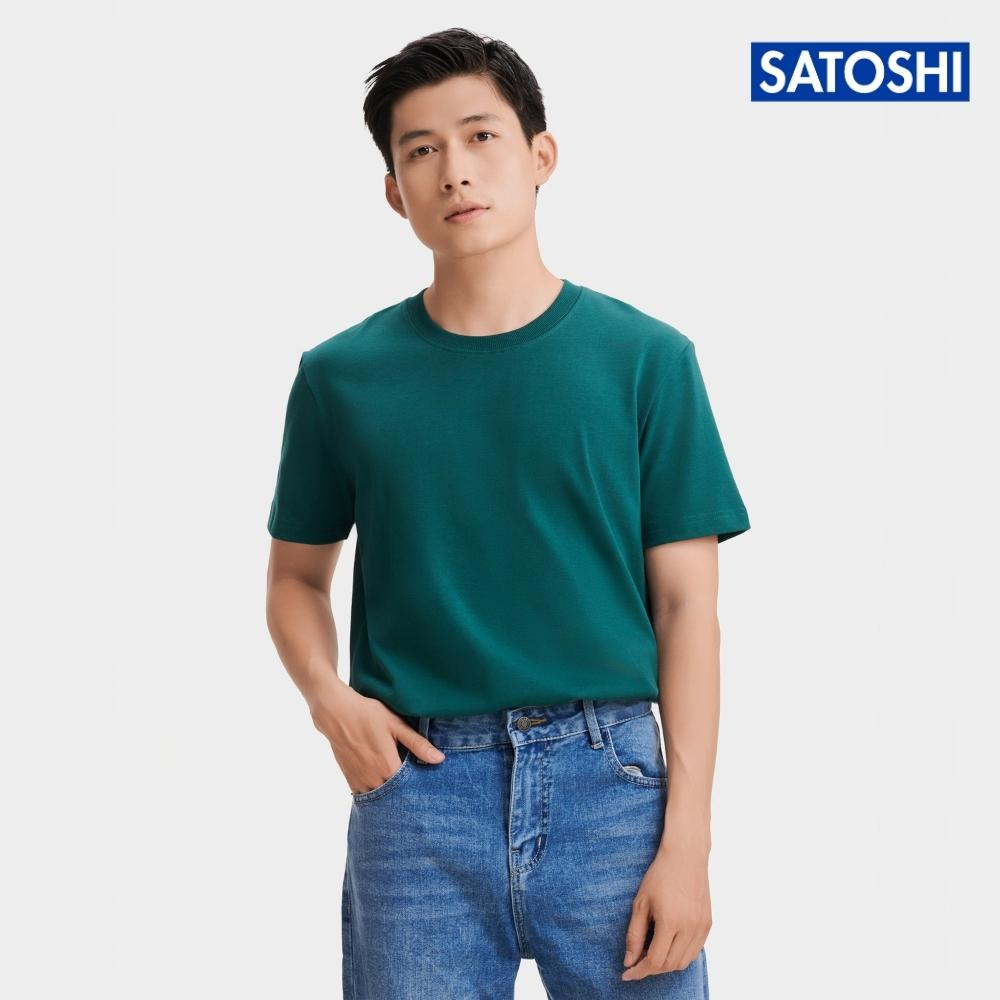 Áo thun nam Satoshi SATS96 cổ bo zip tay ngắn chất thun single 270GSM 4 màu trẻ trung, thanh lịch