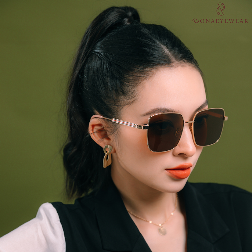 Kính râm - SONA EYEWEAR - Bản Cao Cấp  Nữ, Tròng Polycarbonate Gọng Kim Loại, Chống tia UV400