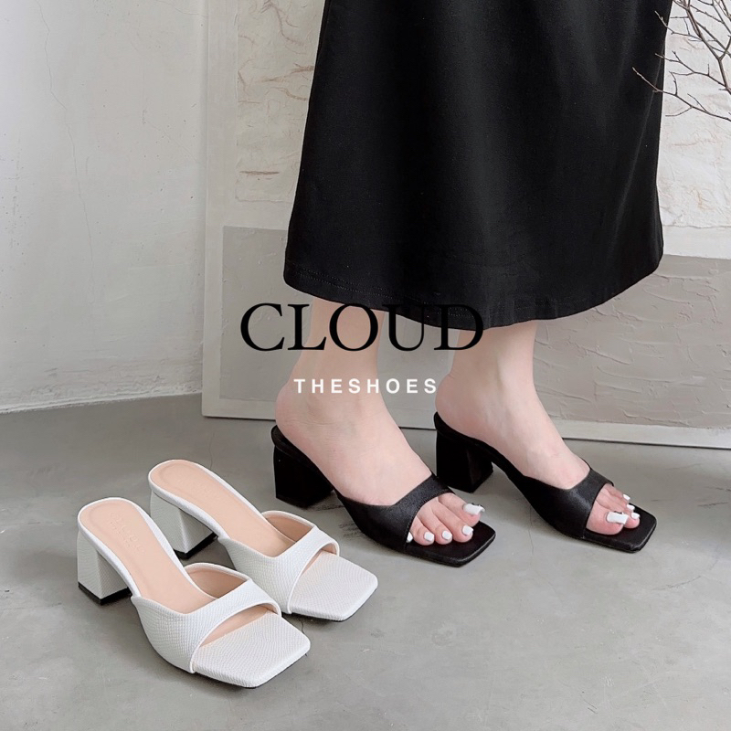 Giày cao gót 4cm mũi vuông quai bầu – Cloud The Shoes