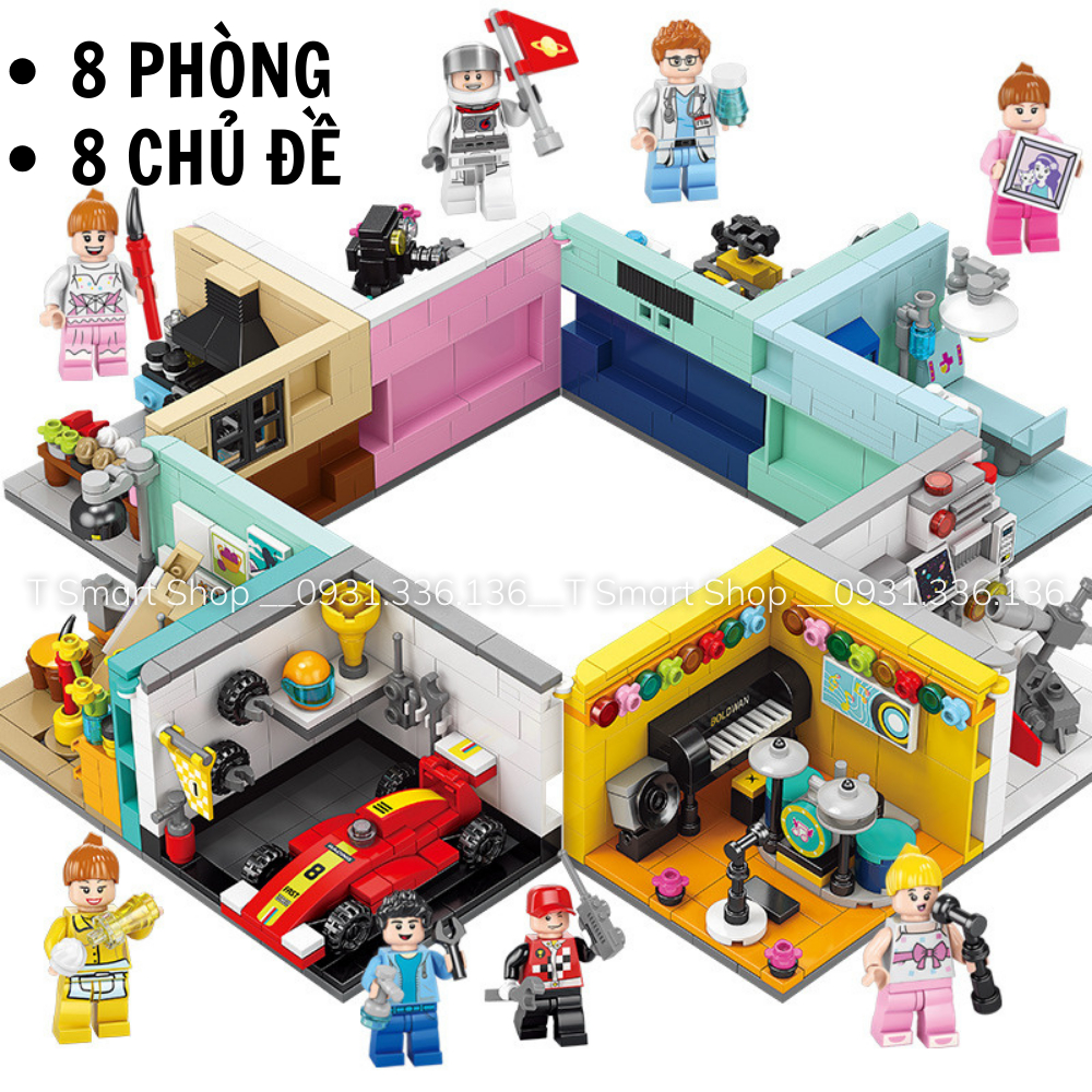 Đồ chơi lắp ráp lego cho bé trai, bé gái: lego bác sĩ, đầu bếp, kỹ sư, phi hành gia, lego ngôi nhà mơ ước