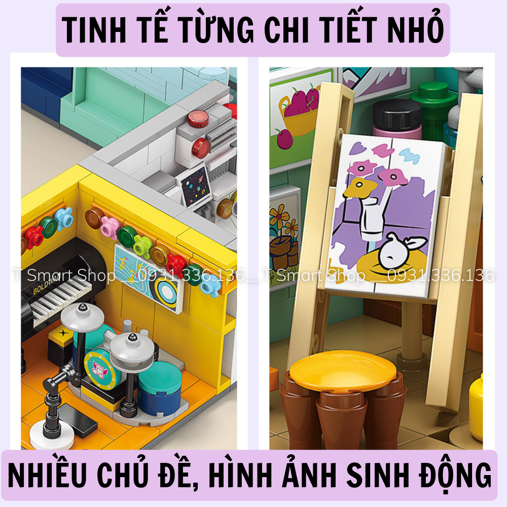 Đồ chơi lắp ráp lego cho bé trai, bé gái: lego bác sĩ, đầu bếp, kỹ sư, phi hành gia, lego ngôi nhà mơ ước