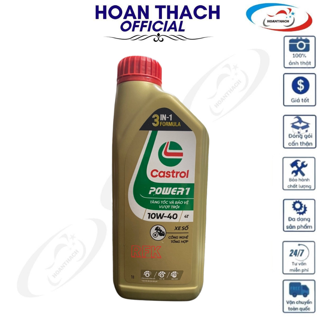 Dầu Nhớt Xe Số Castrol Power-1 10W40 1000Ml (1Lít)