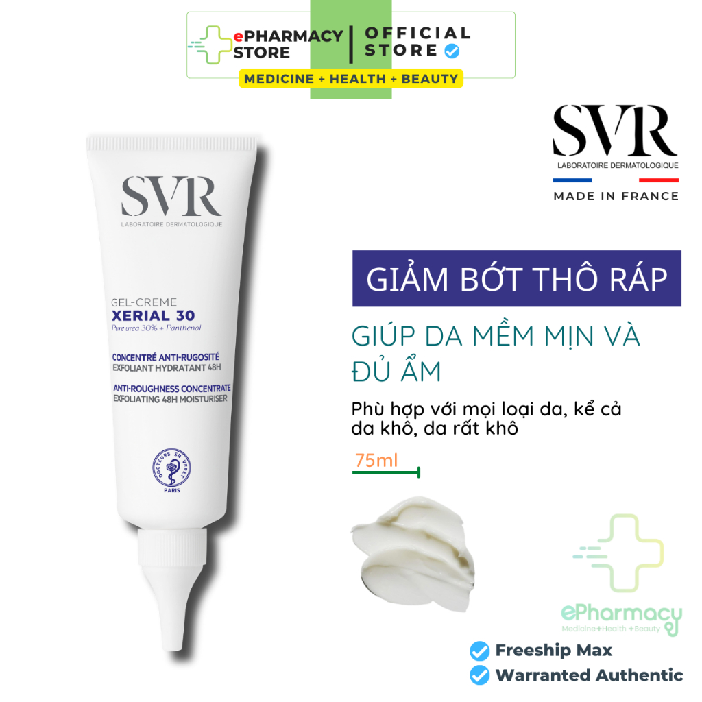 Kem Dưỡng Ẩm SVR Xérial 30 Crème Dưỡng Ẩm Cho Da Rất Khô Và Thô Sần 100ml