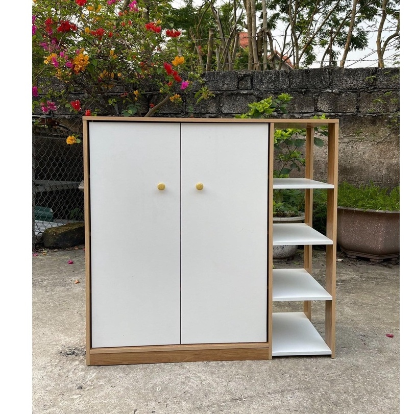 Tủ Để Giày Dép 4 Tầng Gỗ MDF Cao Cấp Ván Dày 12mm Chắc Chắn , Sang Trọng Có Video HD Lắp Ráp