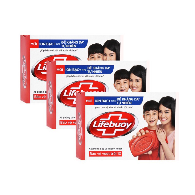 Xà Bông Cục Lifebuoy 90g Sạch Khuẩn Thơm Mát cho cả Gia Đình