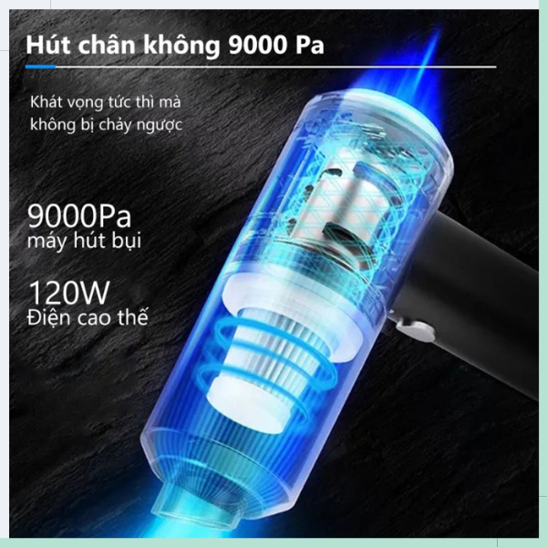Máy hút bụi cầm tay GOGINDSHOP Mini không dây lực hút siêu mạnh sử dụng hút bụi ô tô, giường ngủ, máy tính, kẽ bàn ghế