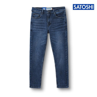 Quần Jean nam Satoshi SAQJ66 xanh wash slimfit năng động thoải mái khi mặc
