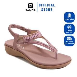  Giày Sandal Nữ Dép Xỏ Ngón Quai Hậu Đế Bệt Quai Dây Đế Cao 3Cm Phù Hợp Đi Học Đi Làm Đi Chơi 