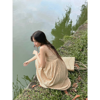 [RÁCH STORE] ĐẦM MAXI 2 DÂY ĐAN LƯNG ( 48145 )
