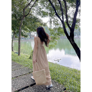 [RÁCH STORE] ĐẦM MAXI 2 DÂY ĐAN LƯNG ( 48145 )