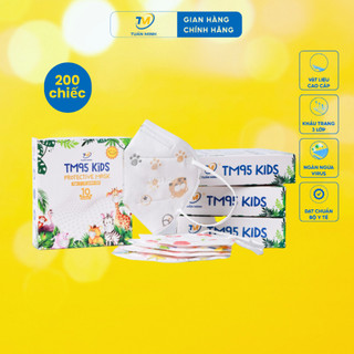 Thùng 200 chiếc khẩu trang y tế TM95 Kids Tuấn Minh cho bé 4-10 tuổi loại 5 lớp kháng khuẩn chống bụi hiệu quả