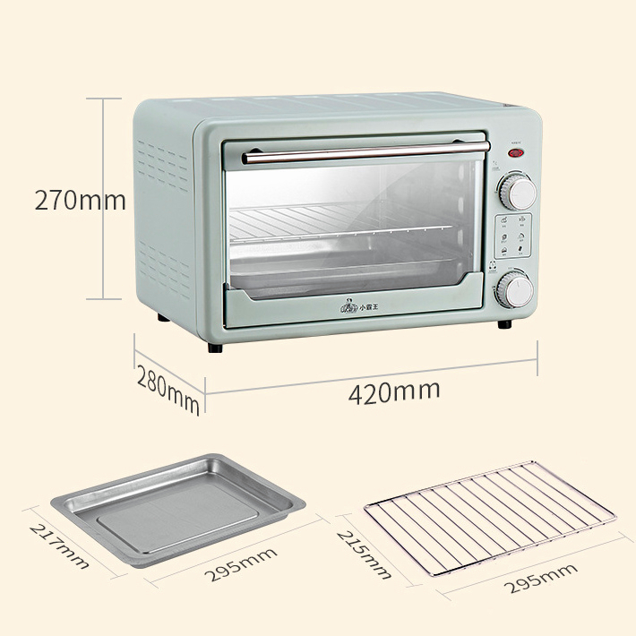 Lò nướng đa năng 22L Lò nướng bánh có chảo nướng 1000W Hộ gia đình lò nướng điện Nướng bánh quy, bánh trứng, cánh gà