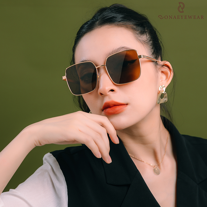 Kính râm - SONA EYEWEAR - Bản Cao Cấp  Nữ, Tròng Polycarbonate Gọng Kim Loại, Chống tia UV400