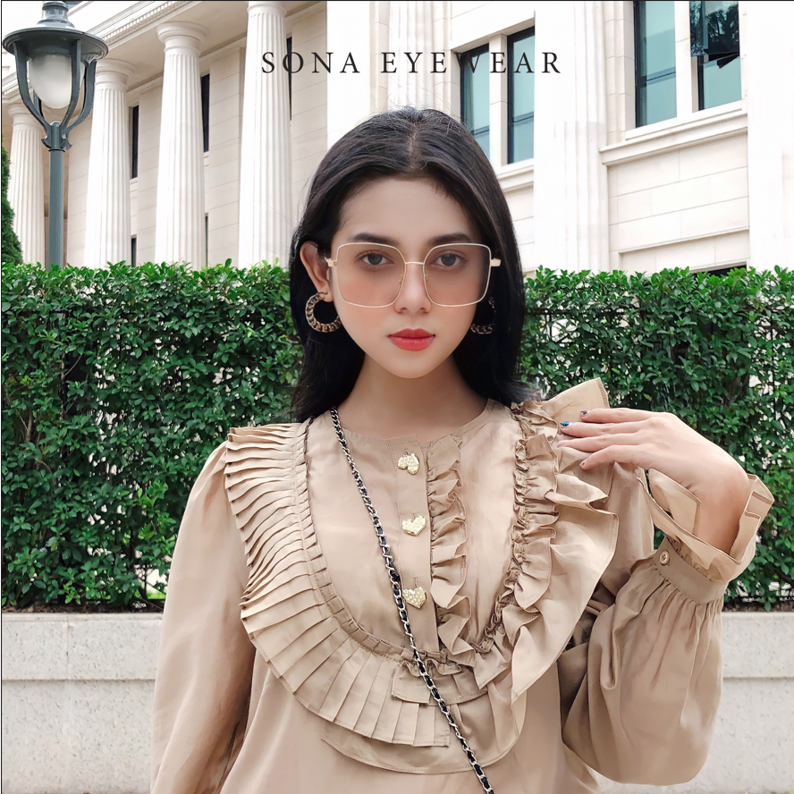 Kính râm - SONA EYEWEAR - Bản Cao Cấp  Nữ, Tròng Polycarbonate Gọng Kim Loại, Chống tia UV400