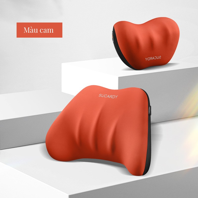 Combo Gối Tựa Đầu Và Tựa Lưng Cao Su Non Cao Cấp Cho Xe Ô Tô, Gối Cao Su Non Siêu Đàn Hồi, Vỏ Bọc Vải Cotton | BigBuy360 - bigbuy360.vn