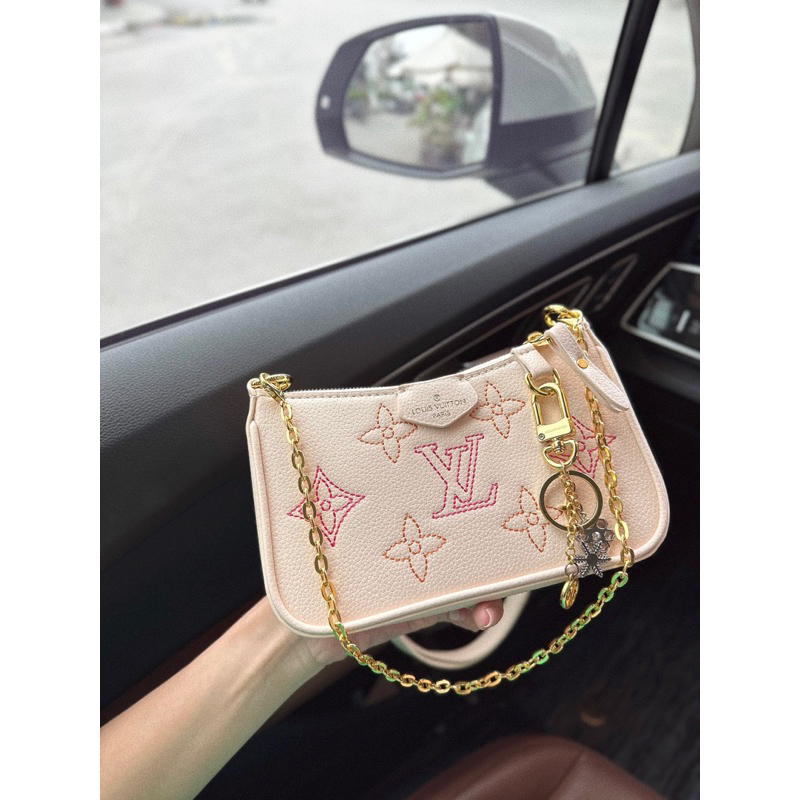 Túi LV Easy Pouch super size 20x11cm da thật 2 màu fullbox nam châm