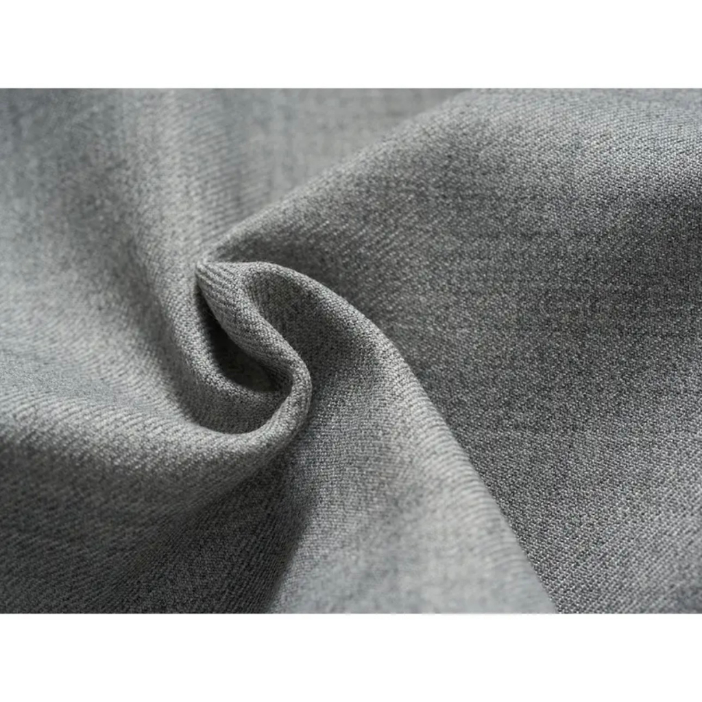 Quần ống suông rộng nữ màu ghi xám lưng cao có đĩa có túi dài 105cm - mã 1052