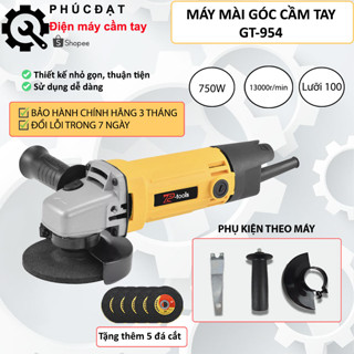 Máy mài góc cầm tay GT-954-750W TOP Tools, Máy cắt sắt mini , máy cắt mài cầm tay,công tắc đuôi | Tặng kèm 5 lưỡi cắt