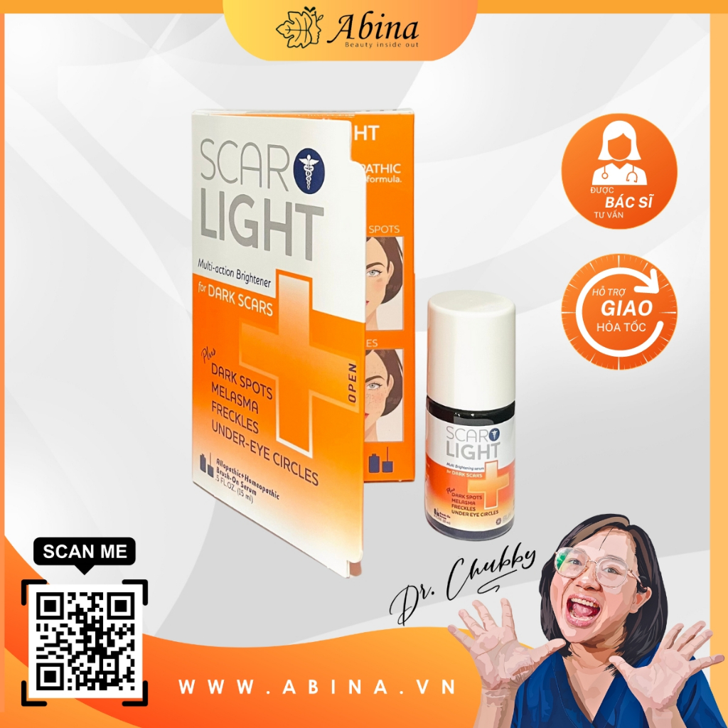 Serum mờ nám, thâm sạm Scarguard Lightening Serum 15ml - Mỹ - Dr Chubby