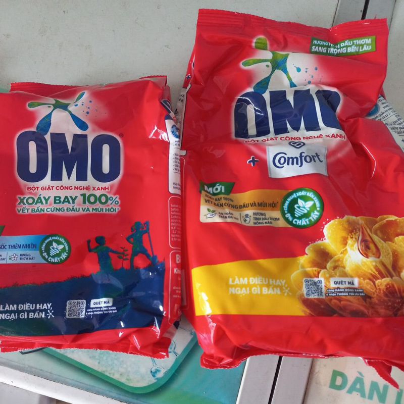 Bột giặt ô mô , và 2,7_ 3kg giao hàng ngẫu nhiên,