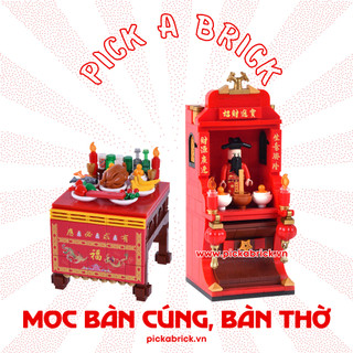Mô hình bàn cúng, bàn thờ - đồ chơi lắp ráp xếp hình gạch moc bàn cúng, bàn thờ