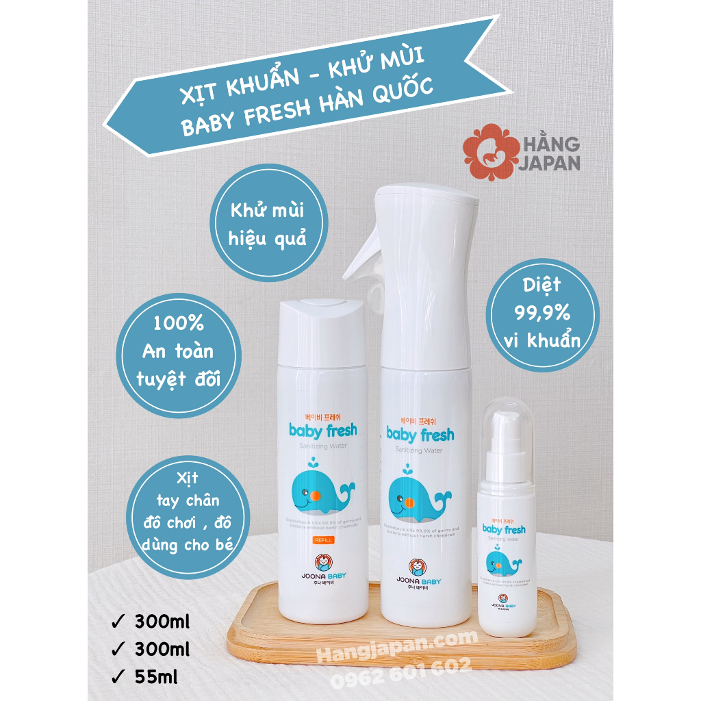 Chai xịt rửa tay diệt khuẩn Baby Fresh cho bé và gia đình