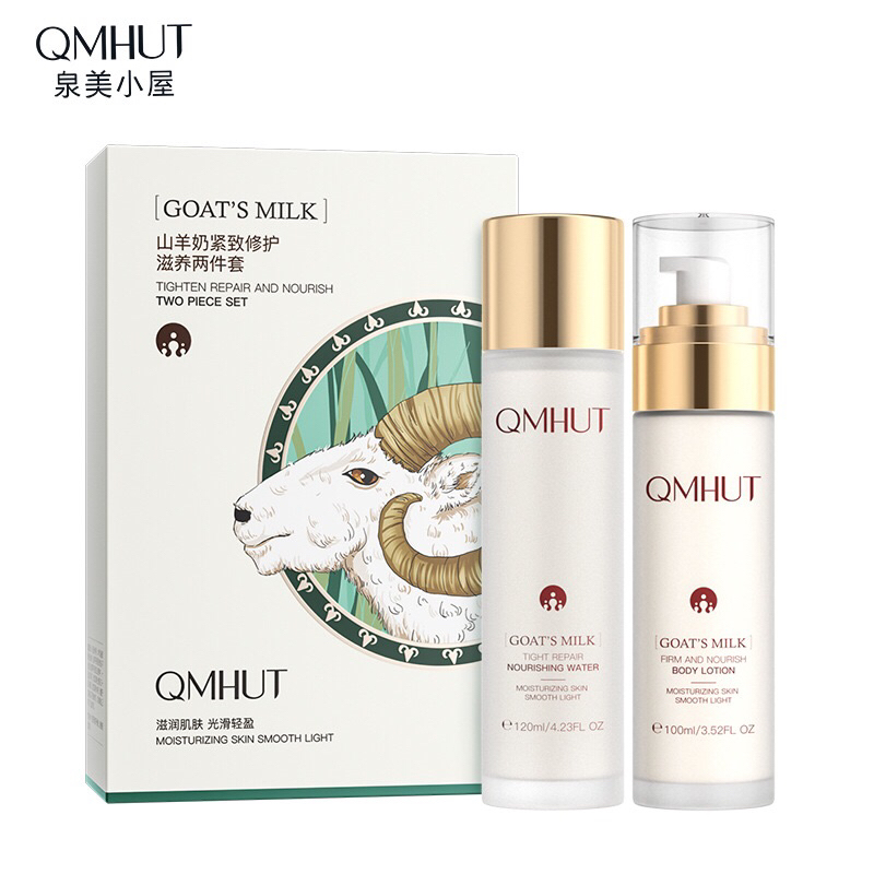 Bộ đôi sữa dưỡng da và Toner nuôi dưỡng da san chắc làm đều màu da giảm nám